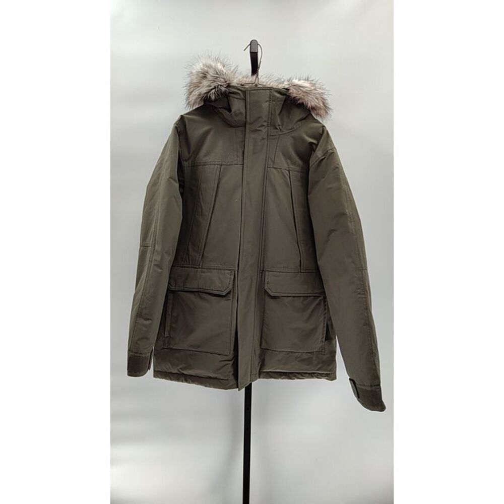 Quince Olive Green Parka with Faux Fur Hood
